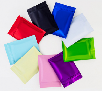 In Stock Wholesale Matte Color Small Size Plastic Bag With Zipper Zip Lock Bag For Food Jewelry Black White Pink Color